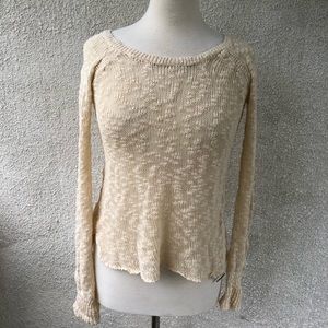 Roxy XS CREAM Cotton Knit Sweater
